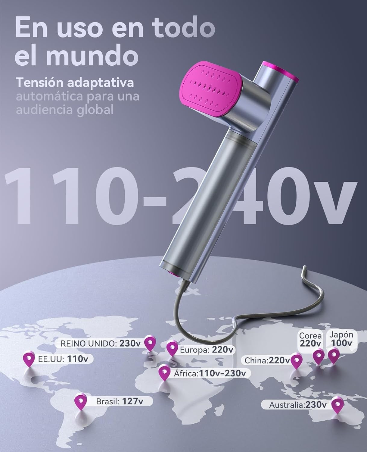 Plancha a vapor Pro 2-en-1 de Viaje