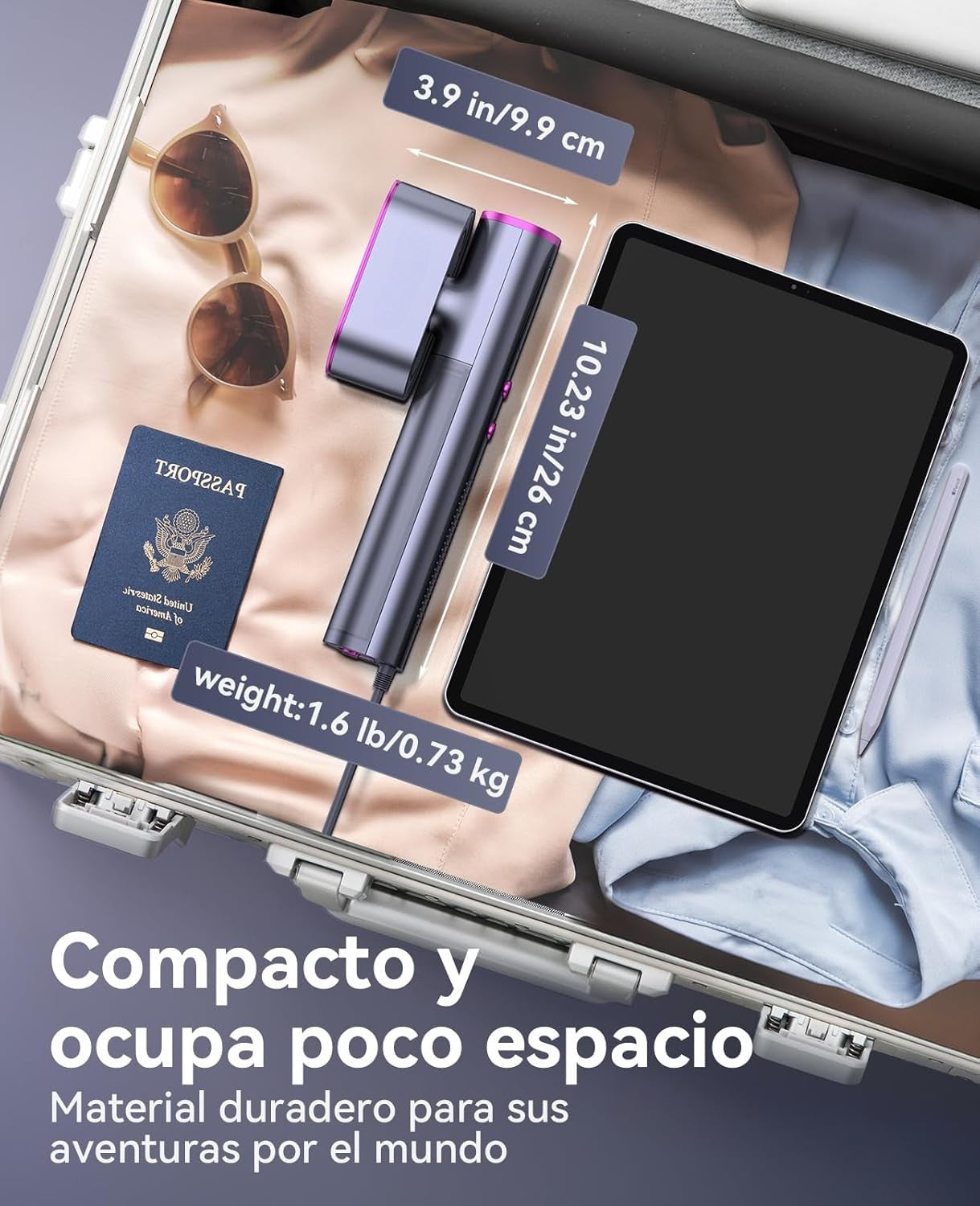 Plancha a vapor Pro 2-en-1 de Viaje