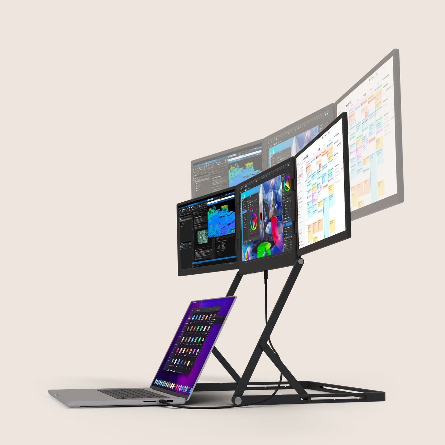 MaxView Ultra™: Estación de Triple Pantalla Portátil HD